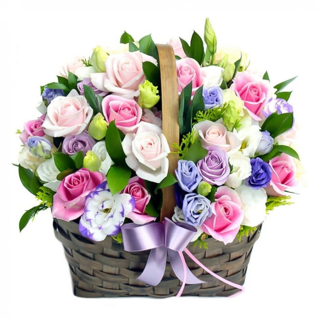 Корзина с цветами "Элегантность" Корзина с цветами "Элегантность"